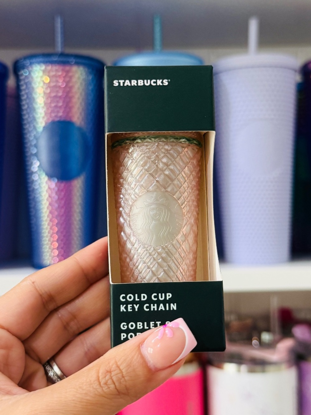 Pink Melon Starbucks Keychain